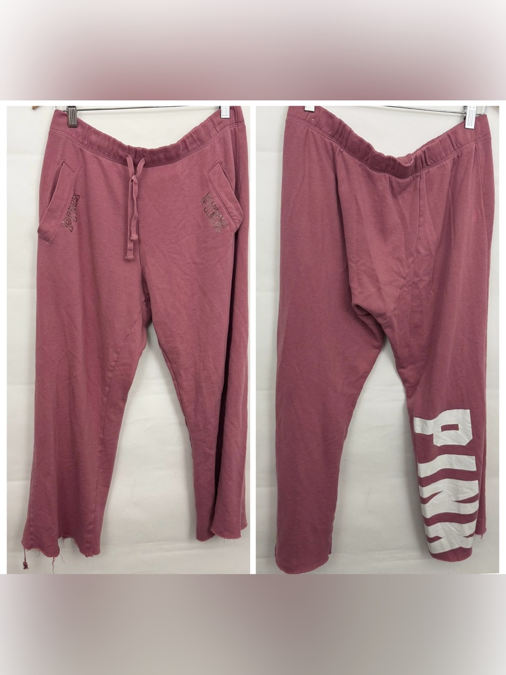 Victoria’s Secret PINK begonia graphic boyfriend bf sweatpants oversized medium